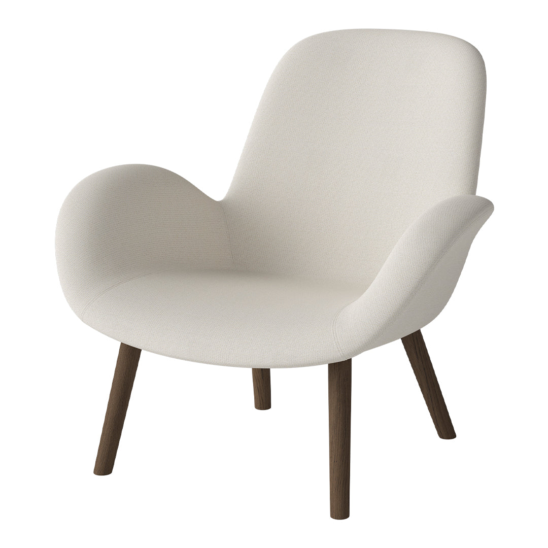 Fauteuil Seed Lounge - Rembourré - Base en chêne huilé, foncé
