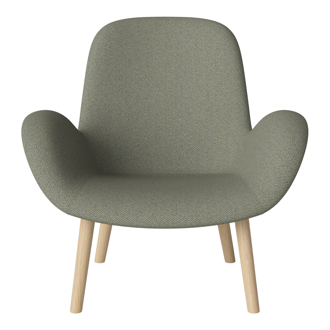 Fauteuil Seed Lounge - Rembourré - Piètement en chêne huilé, pigmenté blanc