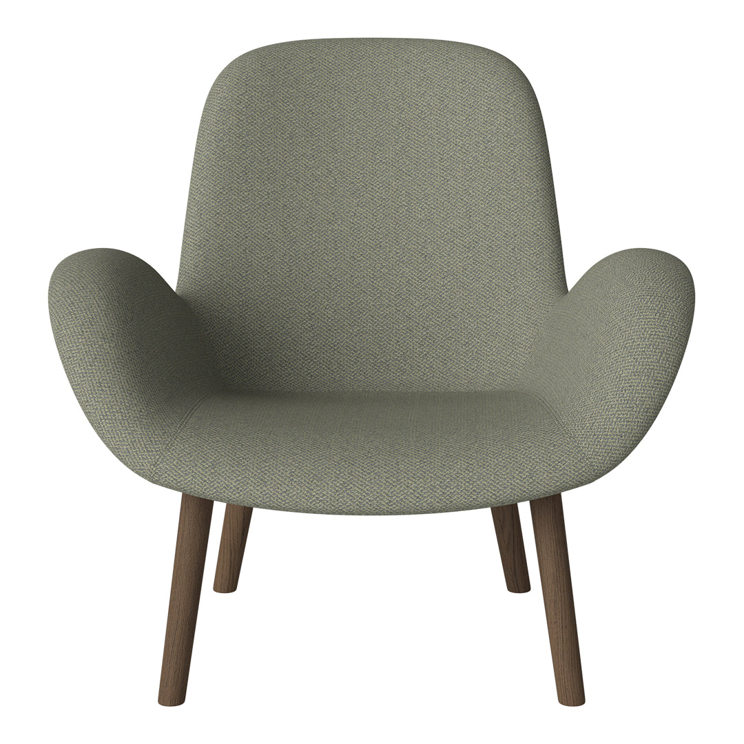 Fauteuil Seed Lounge - Rembourré - Base en chêne huilé, foncé