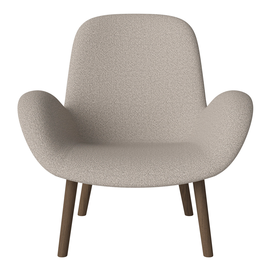 Fauteuil Seed Lounge - Rembourré - Base en chêne huilé, foncé