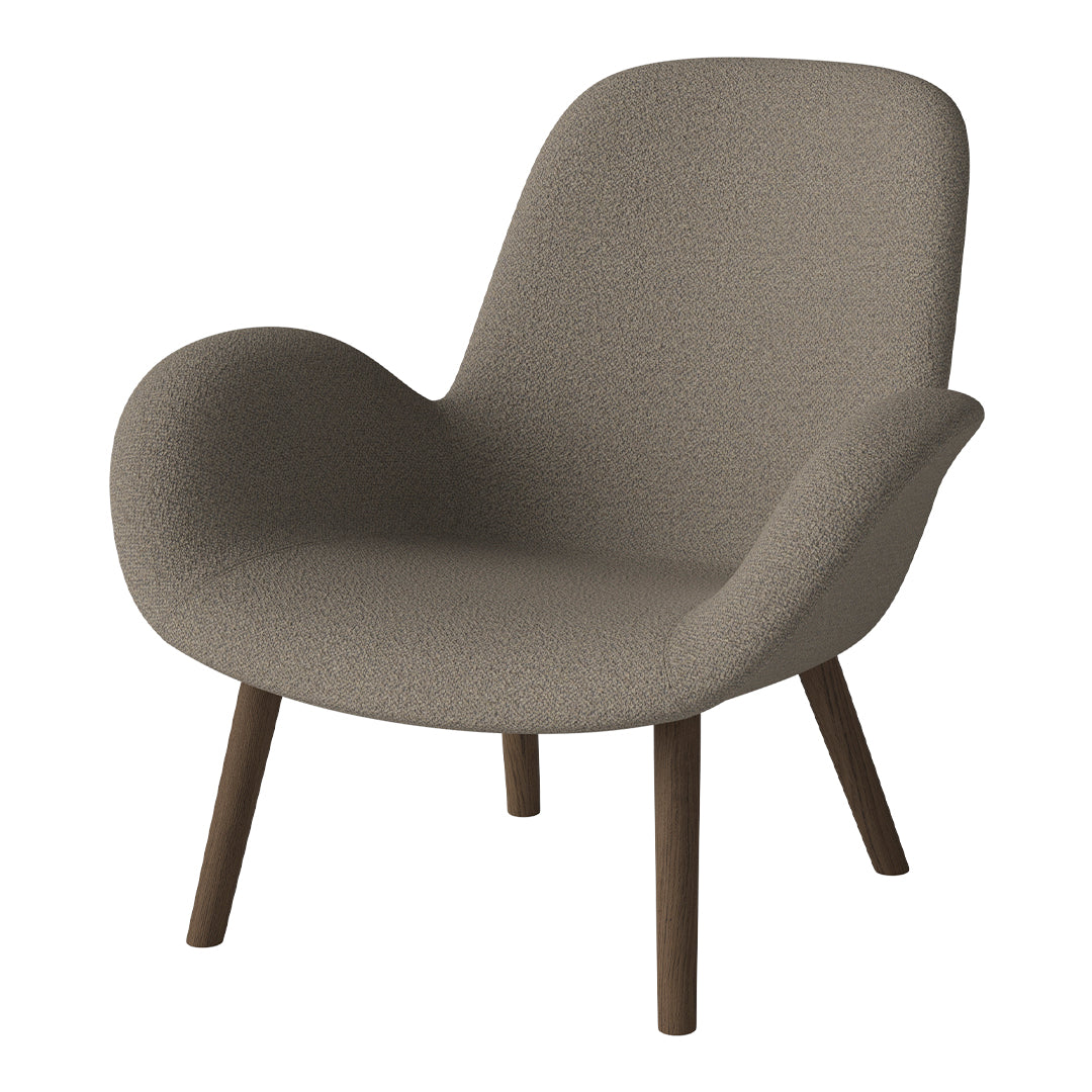 Fauteuil Seed Lounge - Rembourré - Base en chêne huilé, foncé