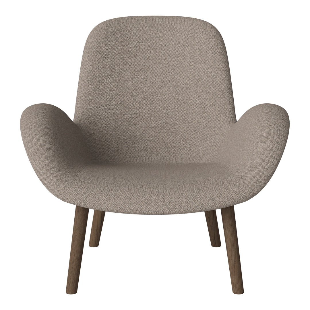 Fauteuil Seed Lounge - Rembourré - Base en chêne huilé, foncé