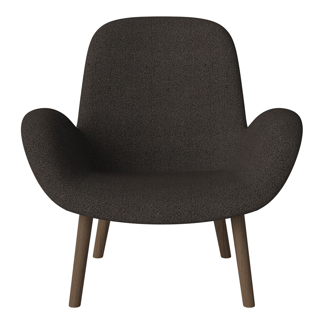 Fauteuil Seed Lounge - Rembourré - Base en chêne huilé, foncé