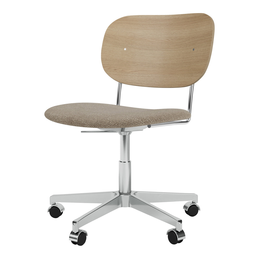Chaise de bureau Co - Assise rembourrée - Base pivotante avec roulettes
