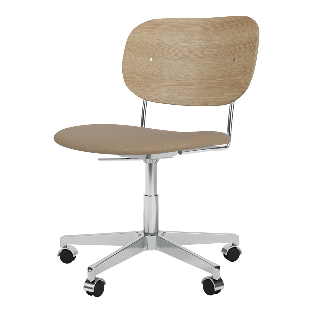 Chaise de bureau Co - Assise rembourrée - Base pivotante avec roulettes