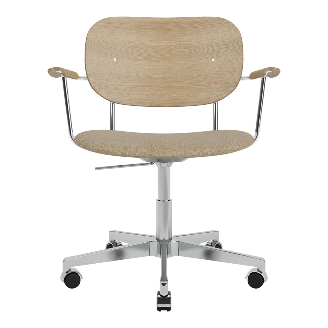 Fauteuil de bureau Co - Assise rembourrée - Base pivotante avec roulettes