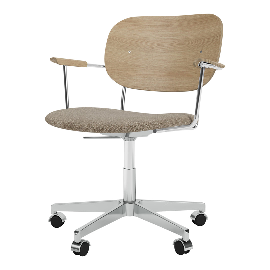 Fauteuil de bureau Co - Assise rembourrée - Base pivotante avec roulettes