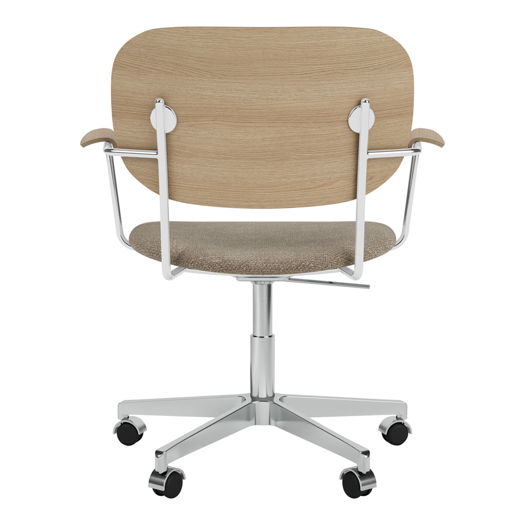 Fauteuil de bureau Co - Assise rembourrée - Base pivotante avec roulettes