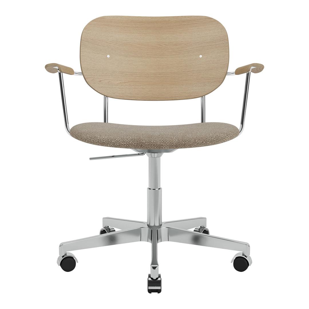 Fauteuil de bureau Co - Assise rembourrée - Base pivotante avec roulettes