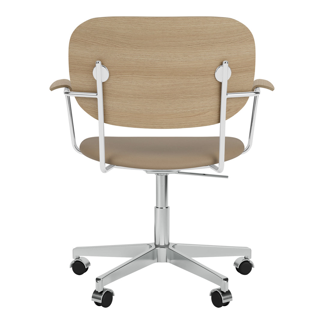 Fauteuil de bureau Co - Assise rembourrée - Base pivotante avec roulettes