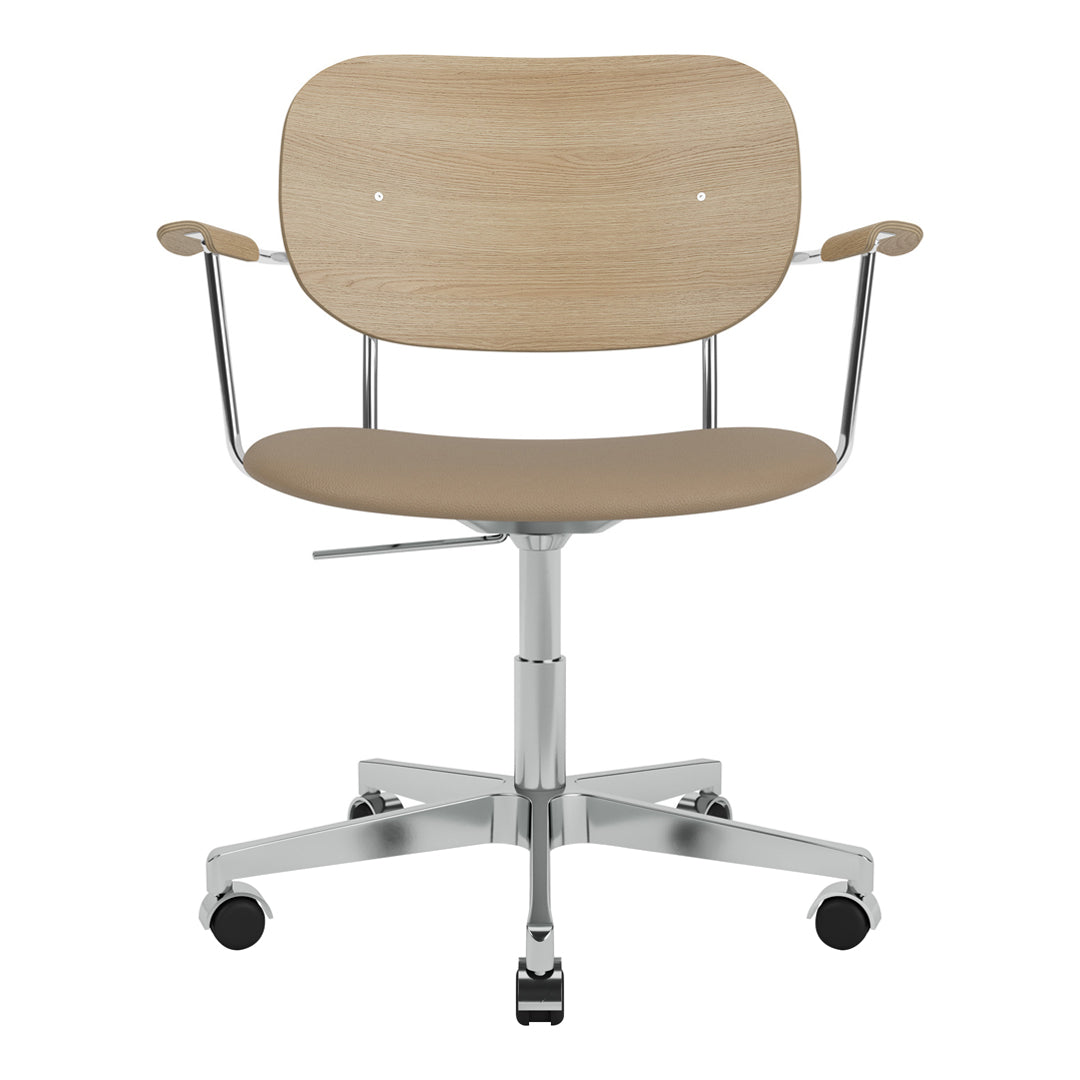 Fauteuil de bureau Co - Assise rembourrée - Base pivotante avec roulettes