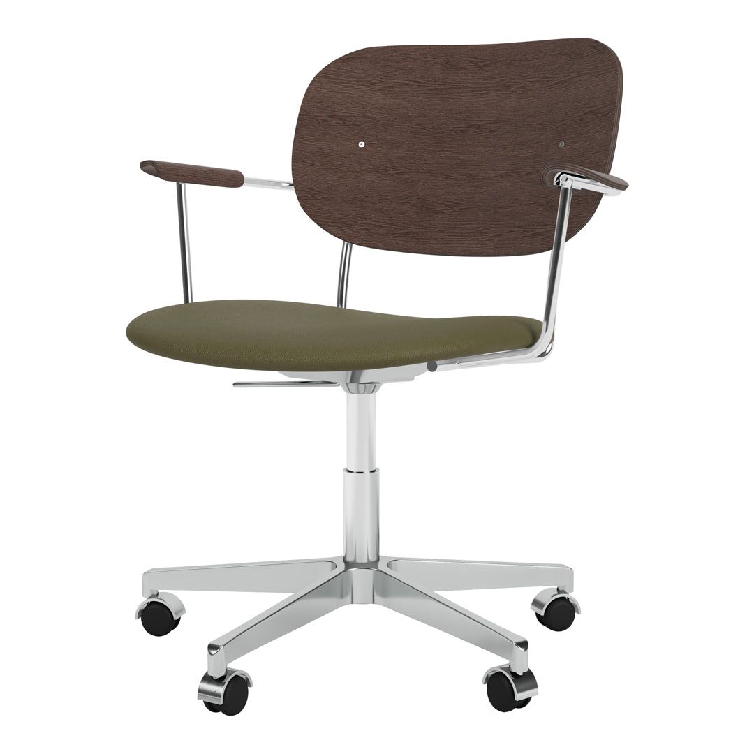 Fauteuil de bureau Co - Assise rembourrée - Base pivotante avec roulettes