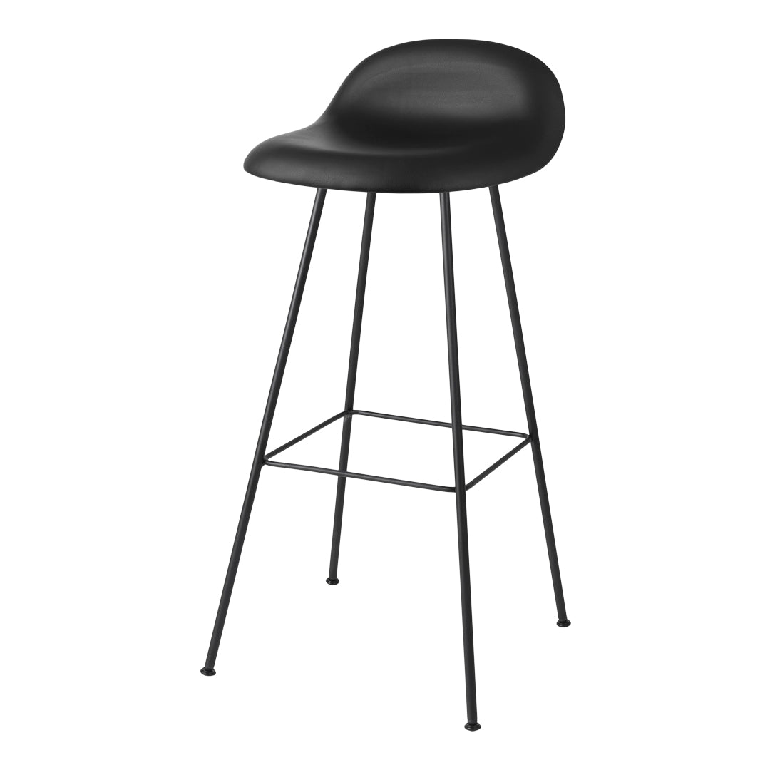 Tabouret de bar Gubi 3D - Entièrement rembourré - Base centrale