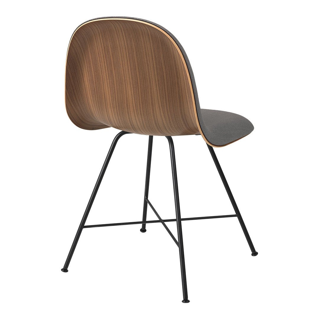 Chaise de salle à manger 3D Gubi - Rembourrée à l'avant - Base centrale