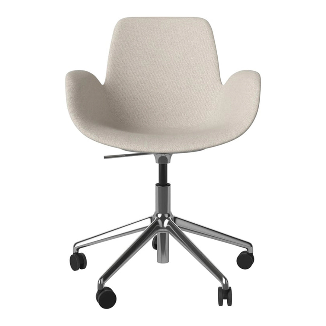 Fauteuil Seed - Rembourré - Piètement 5 branches avec roulettes - Chrome