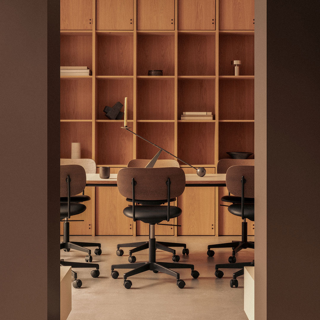 Fauteuil de bureau Co - Assise rembourrée - Base pivotante avec roulettes