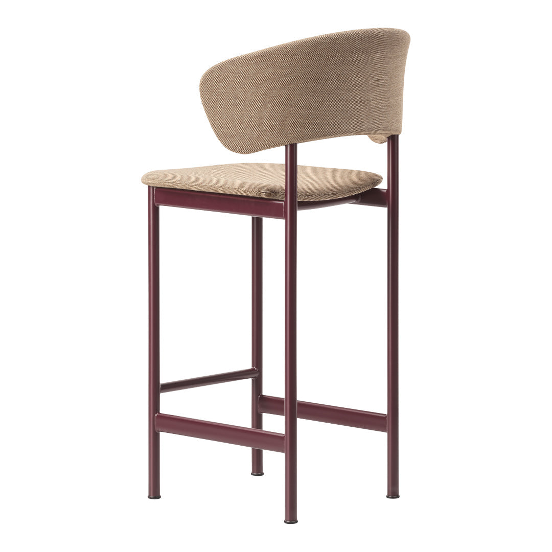 Tabouret de comptoir Plan avec accoudoirs - Entièrement rembourré