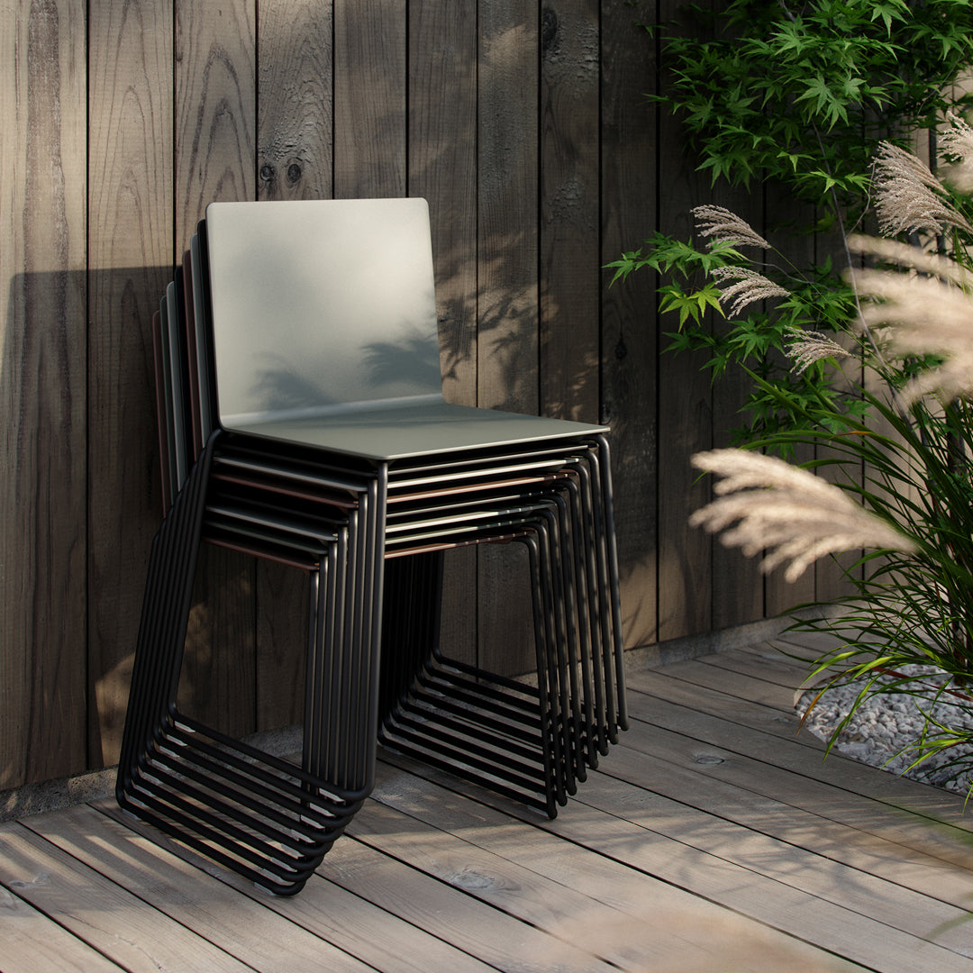 Chaise de salle à manger d'extérieur Dry - Base traîneau - Empilable