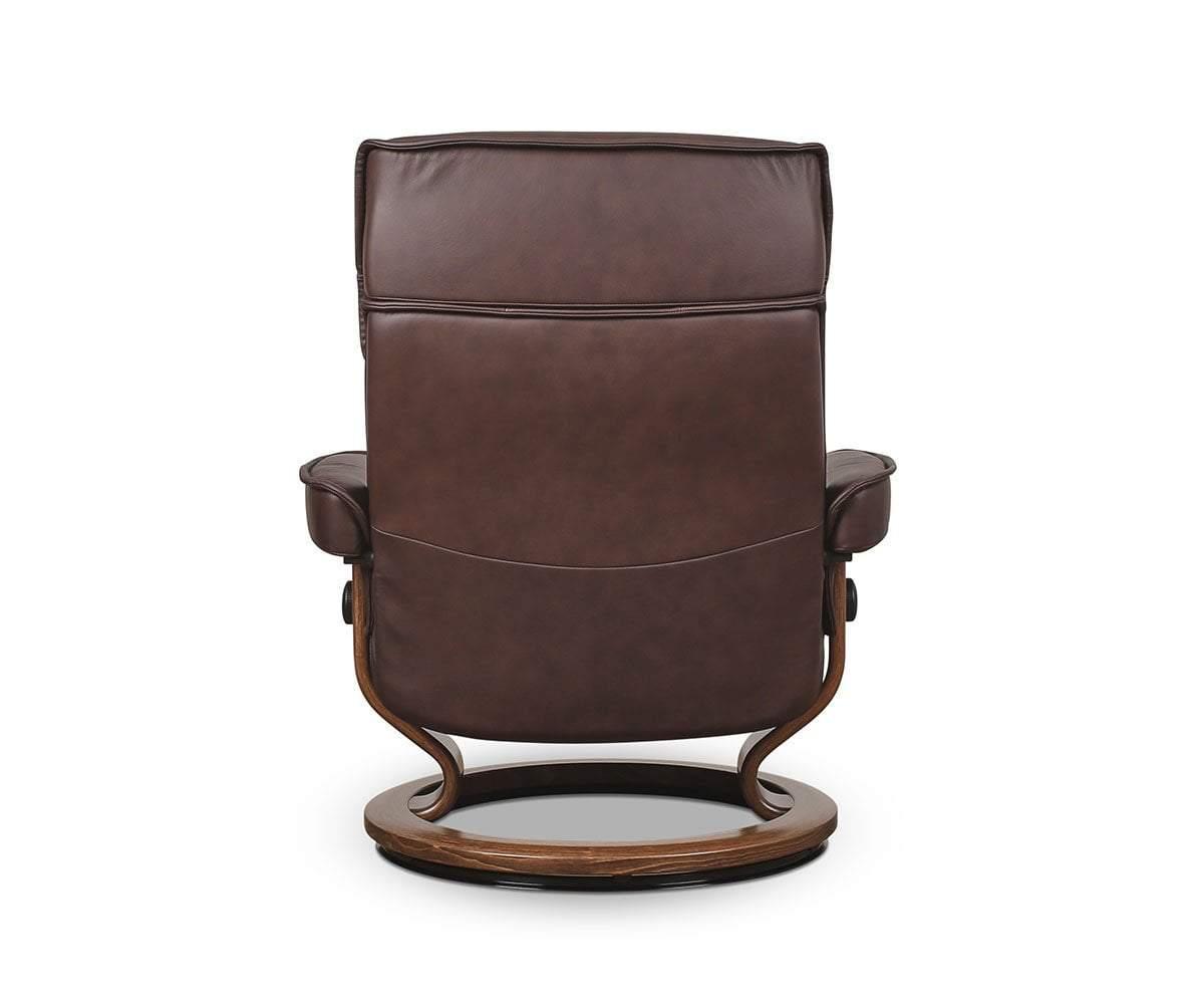 Fauteuil inclinable et ottoman Stressless® Admiral - Chocolat