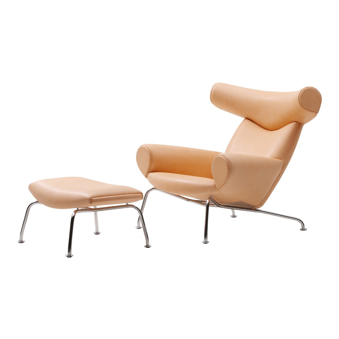 Ottoman Ox d'Erik Jörgensen Wegner pour chaises Ox/Queen