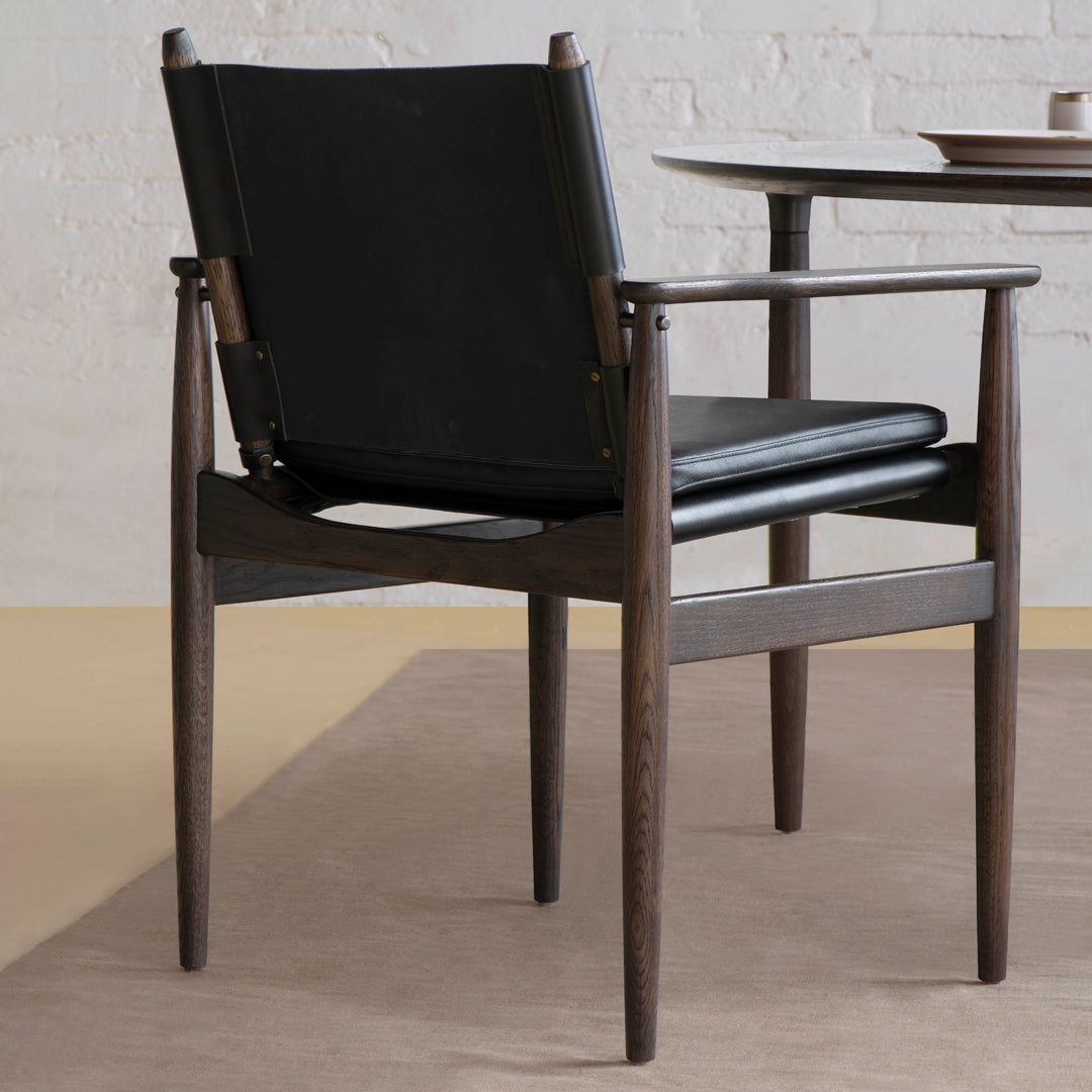 Fauteuil de salle à manger en cuir Journey