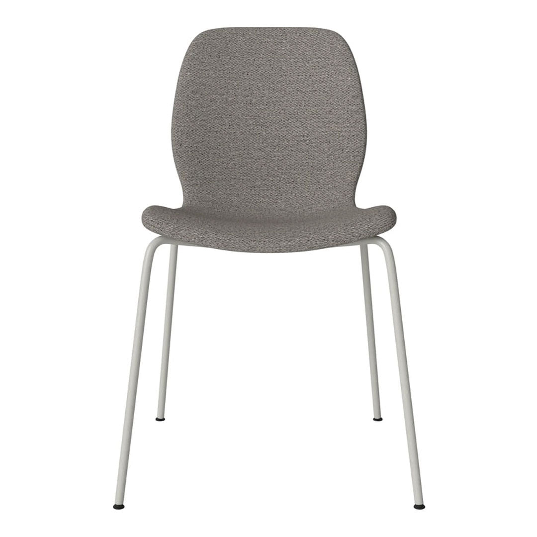 Chaise de salle à manger Seed - Rembourrée - Base en acier, laquée gris