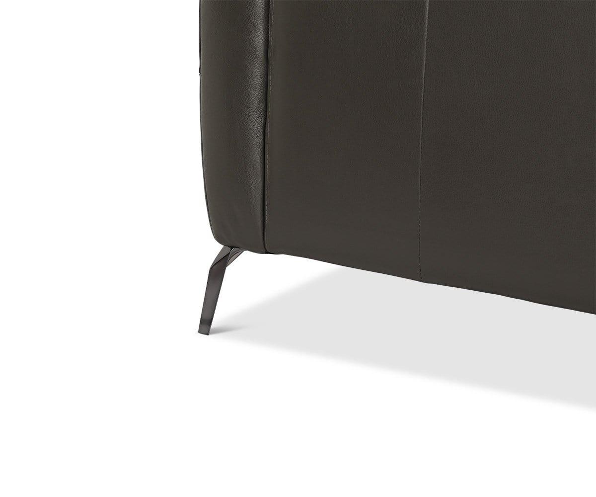 Canapé sectionnel inclinable électrique en cuir Vetali à droite