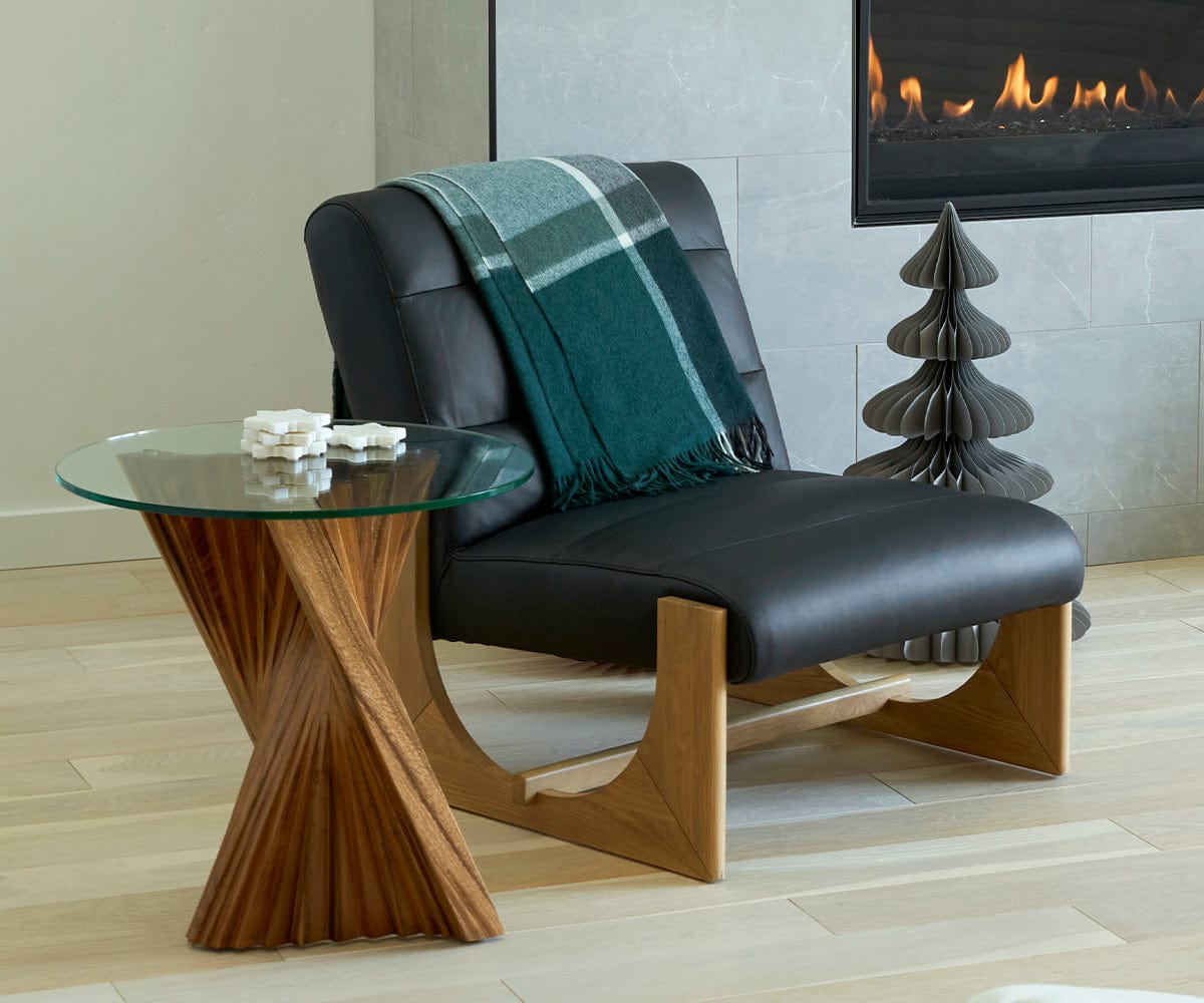 Dessous de verre en marbre blanc avec flocon de neige