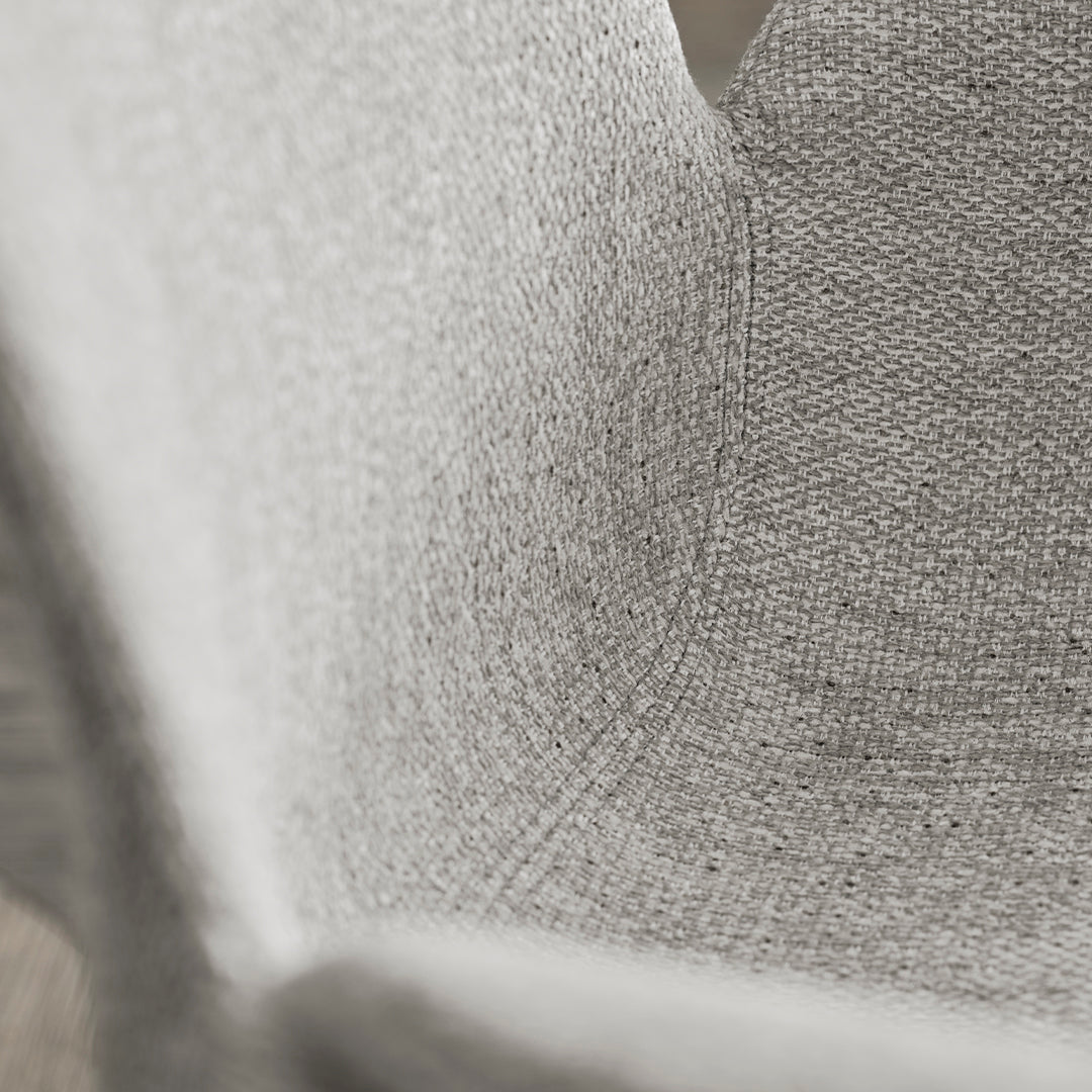 Fauteuil de salle à manger Seed - Rembourré - Piètement en acier, laqué gris