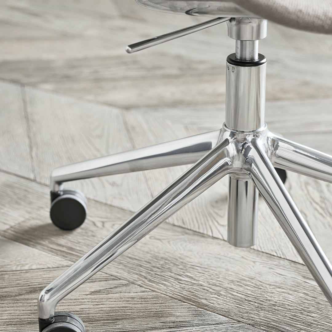 Fauteuil Seed - Rembourré - Piètement 5 branches avec roulettes - Chrome