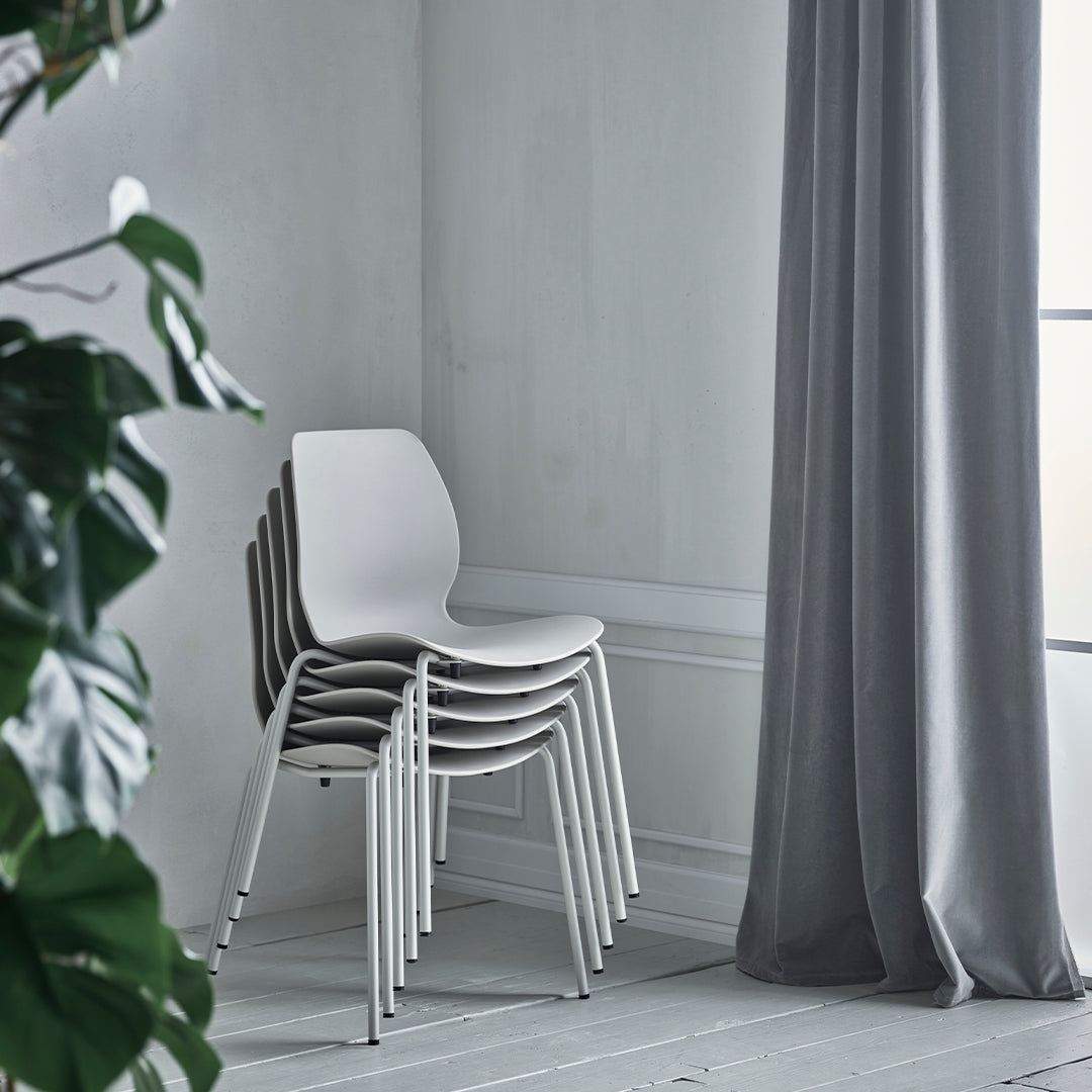 Fauteuil de salle à manger Seed - Rembourré - Base chromée