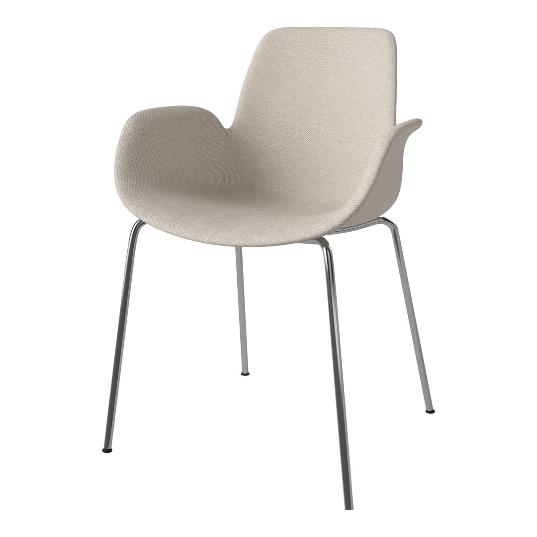 Fauteuil de salle à manger Seed - Rembourré - Base chromée