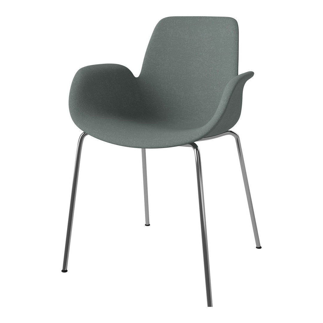 Fauteuil de salle à manger Seed - Rembourré - Base chromée