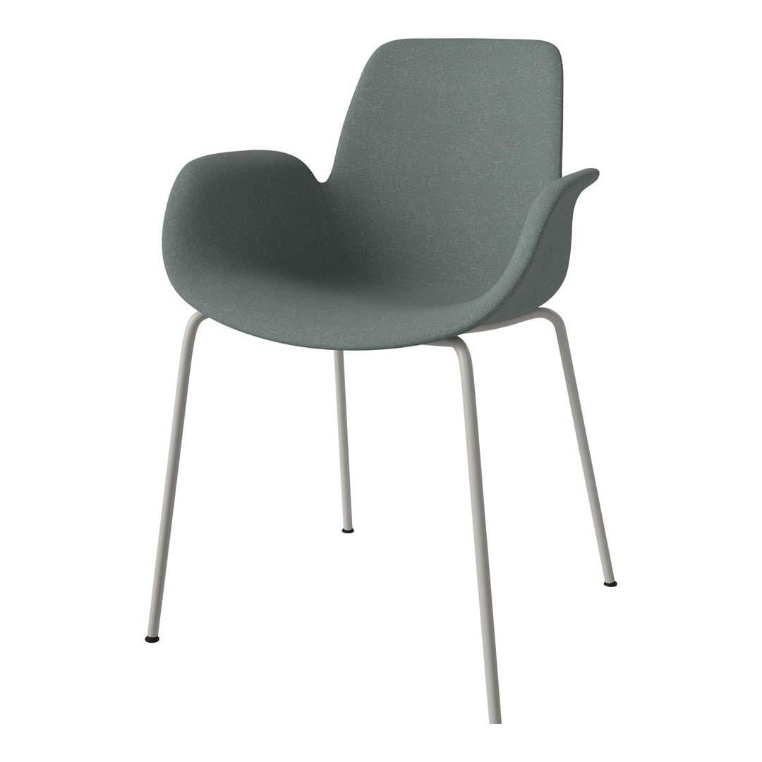 Fauteuil de salle à manger Seed - Rembourré - Piètement en acier, laqué gris