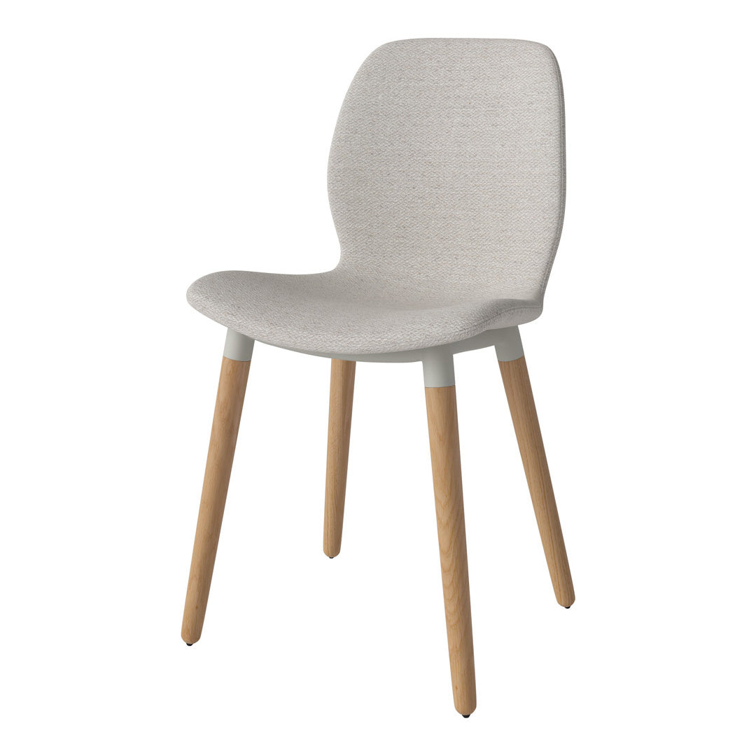 Chaise de salle à manger Seed - Rembourrée - Base en chêne huilé
