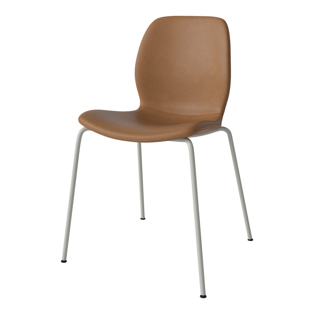 Chaise de salle à manger Seed - Rembourrée - Base en acier, laquée gris