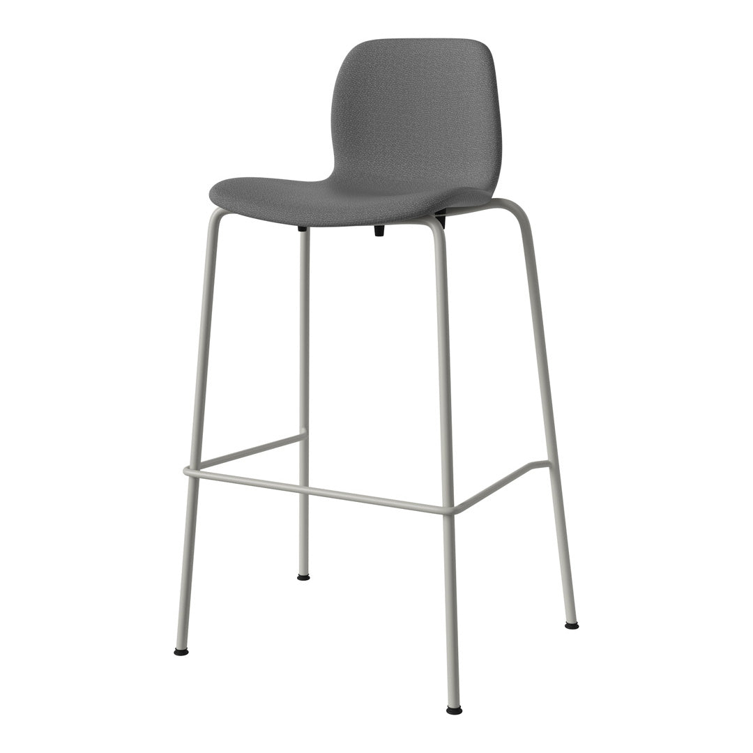 Chaise de bar Seed - Rembourrée - Piètement en acier, laquée gris