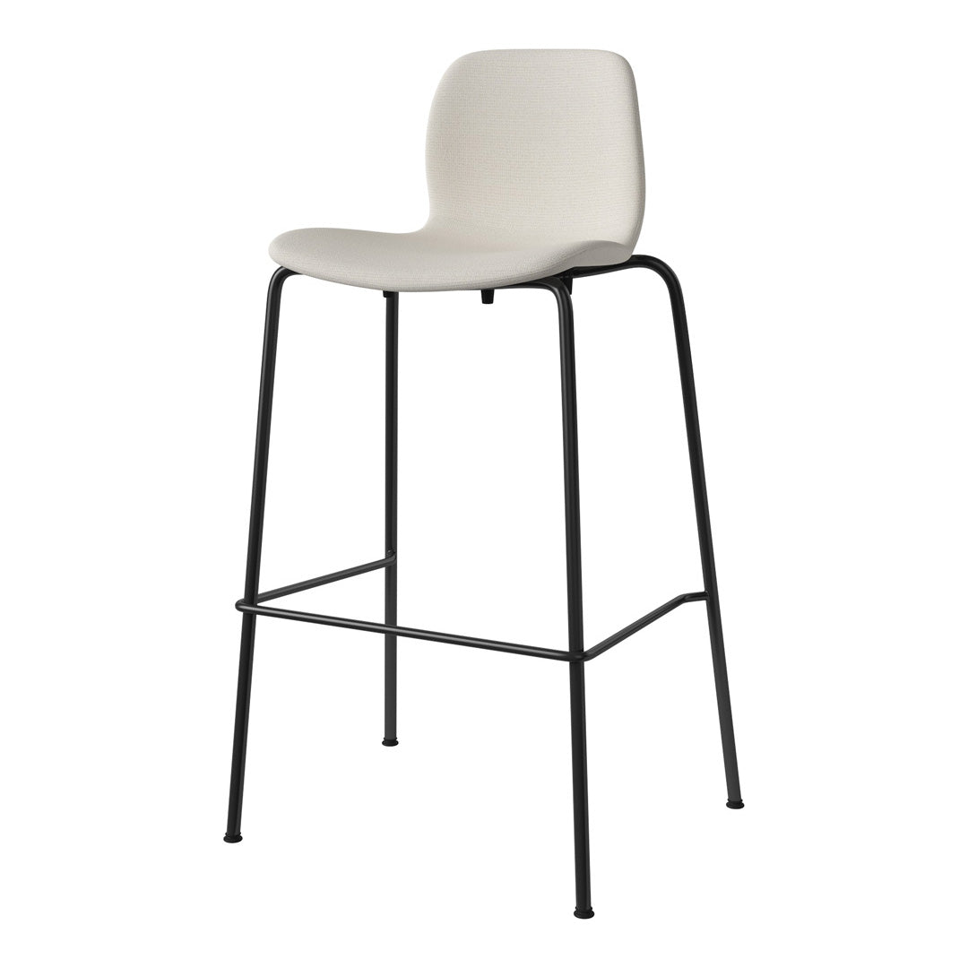 Chaise de bar Seed - Rembourrée - Piètement en acier, laquée noire