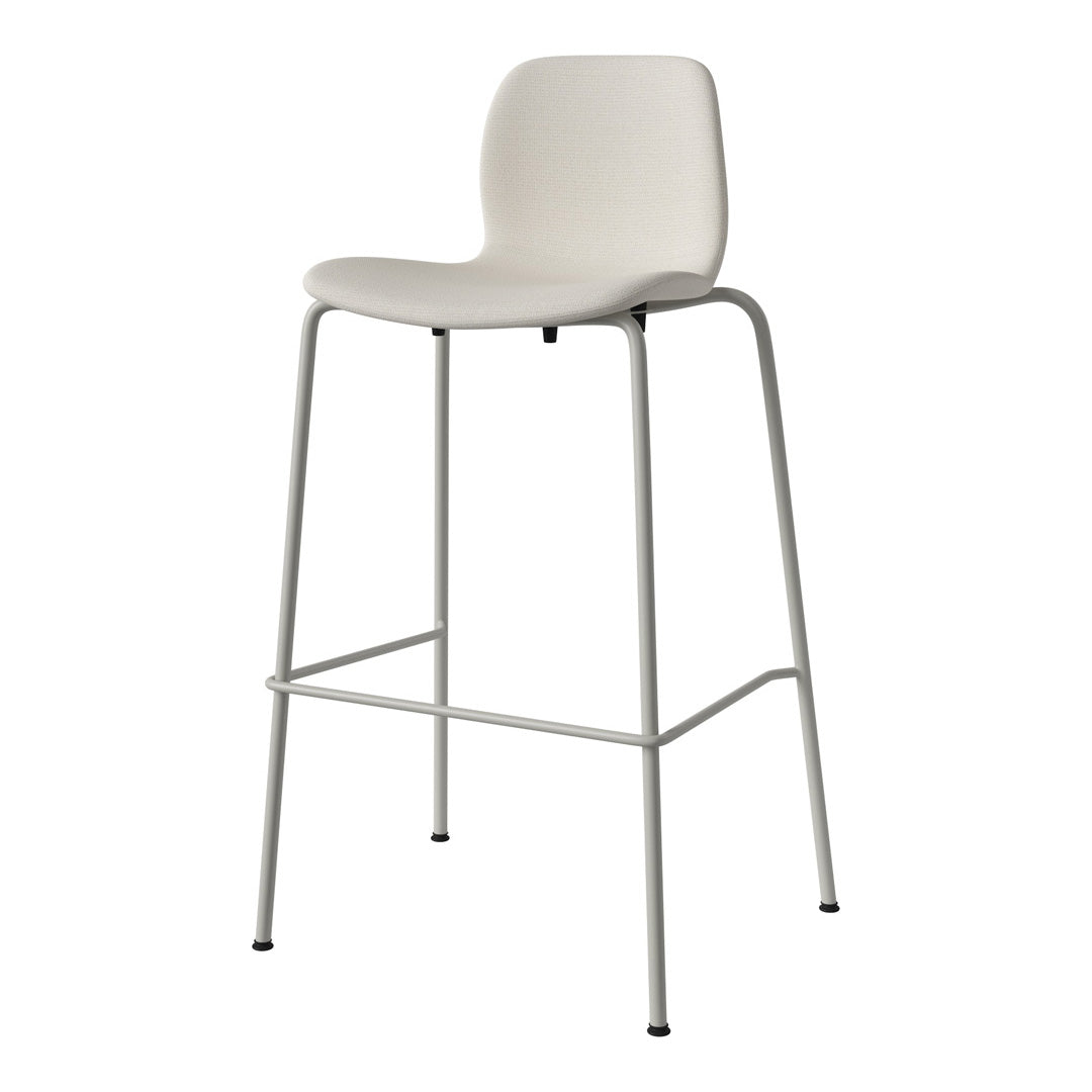 Chaise de bar Seed - Rembourrée - Piètement en acier, laquée gris