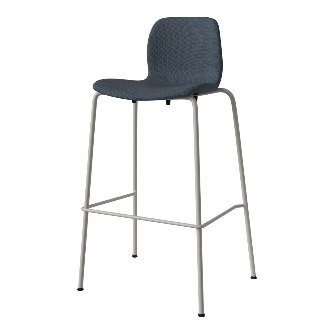 Chaise de bar Seed - Rembourrée - Piètement en acier, laquée gris