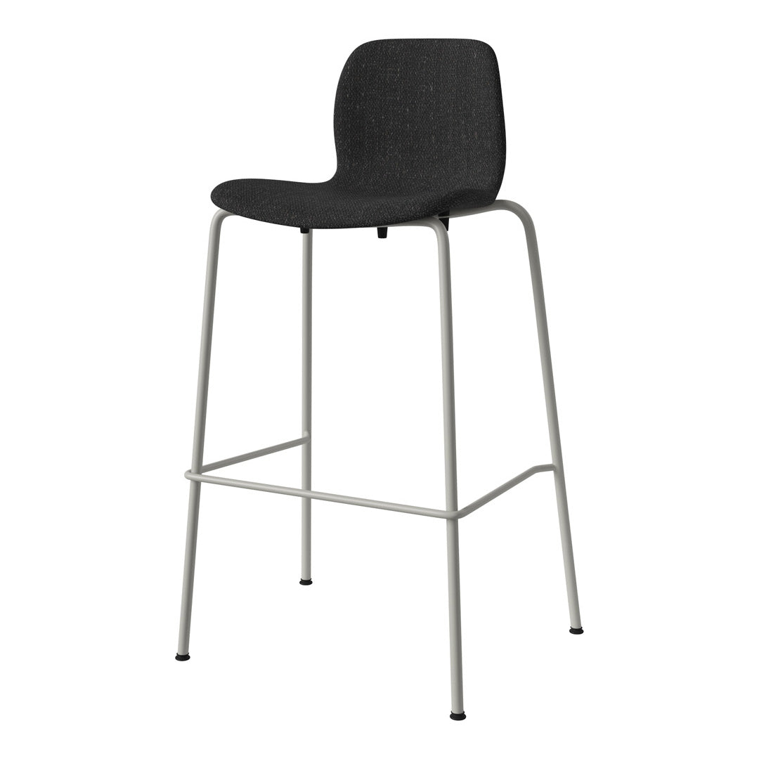 Chaise de bar Seed - Rembourrée - Piètement en acier, laquée gris