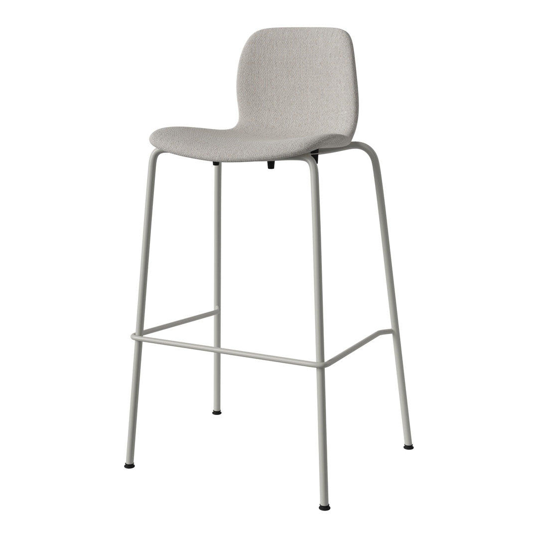Chaise de bar Seed - Rembourrée - Piètement en acier, laquée gris