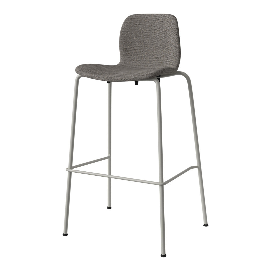 Chaise de bar Seed - Rembourrée - Piètement en acier, laquée gris