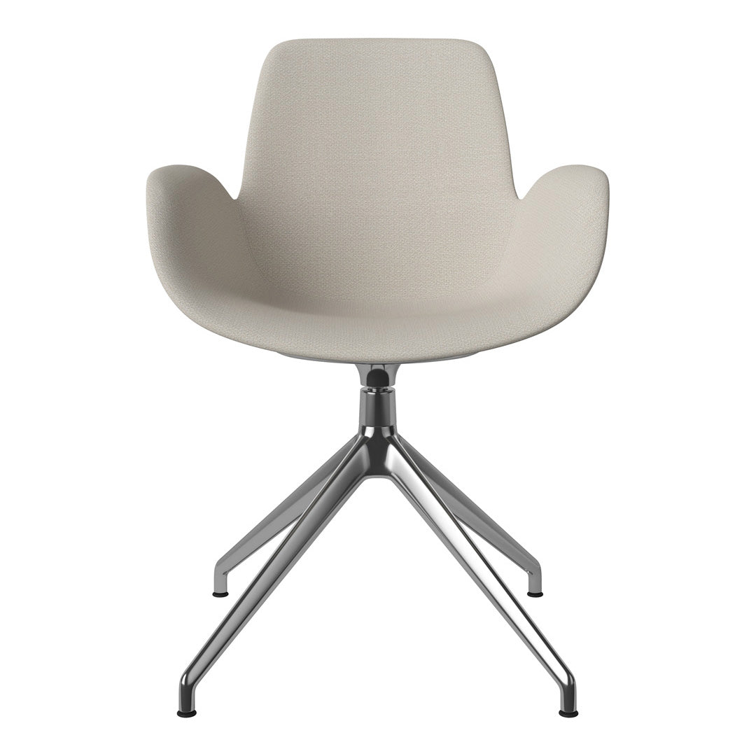 Fauteuil Seed - Rembourré - Piètement 4 branches avec patins - Chrome