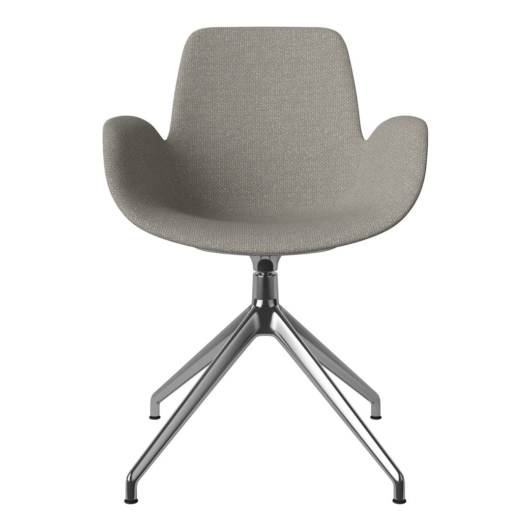 Fauteuil Seed - Rembourré - Piètement 4 branches avec patins - Chrome