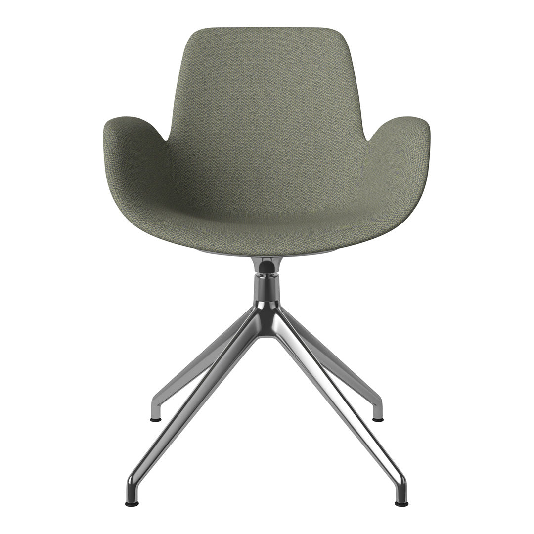 Fauteuil Seed - Rembourré - Piètement 4 branches avec patins - Chrome