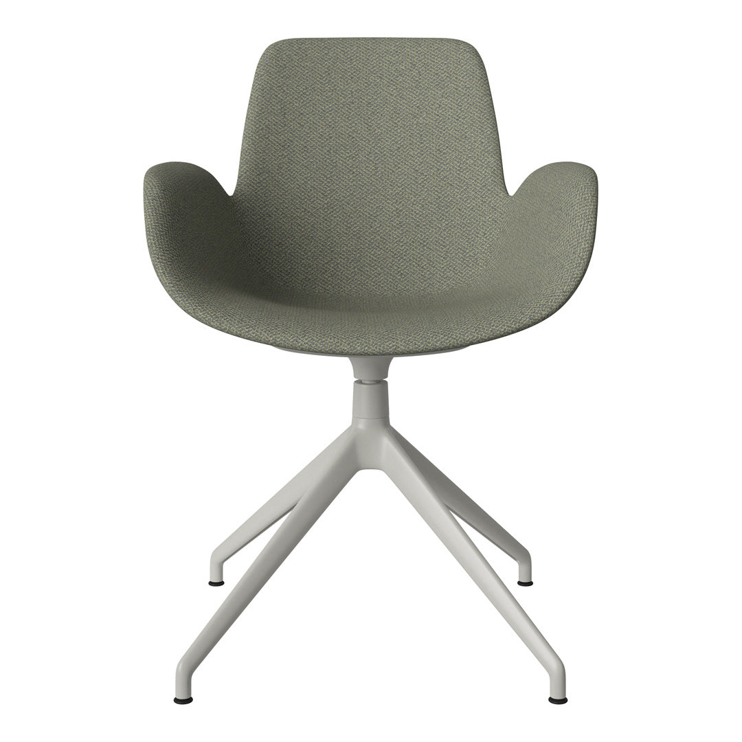 Fauteuil Seed - Rembourré - Piètement 4 branches avec patins - Acier laqué gris