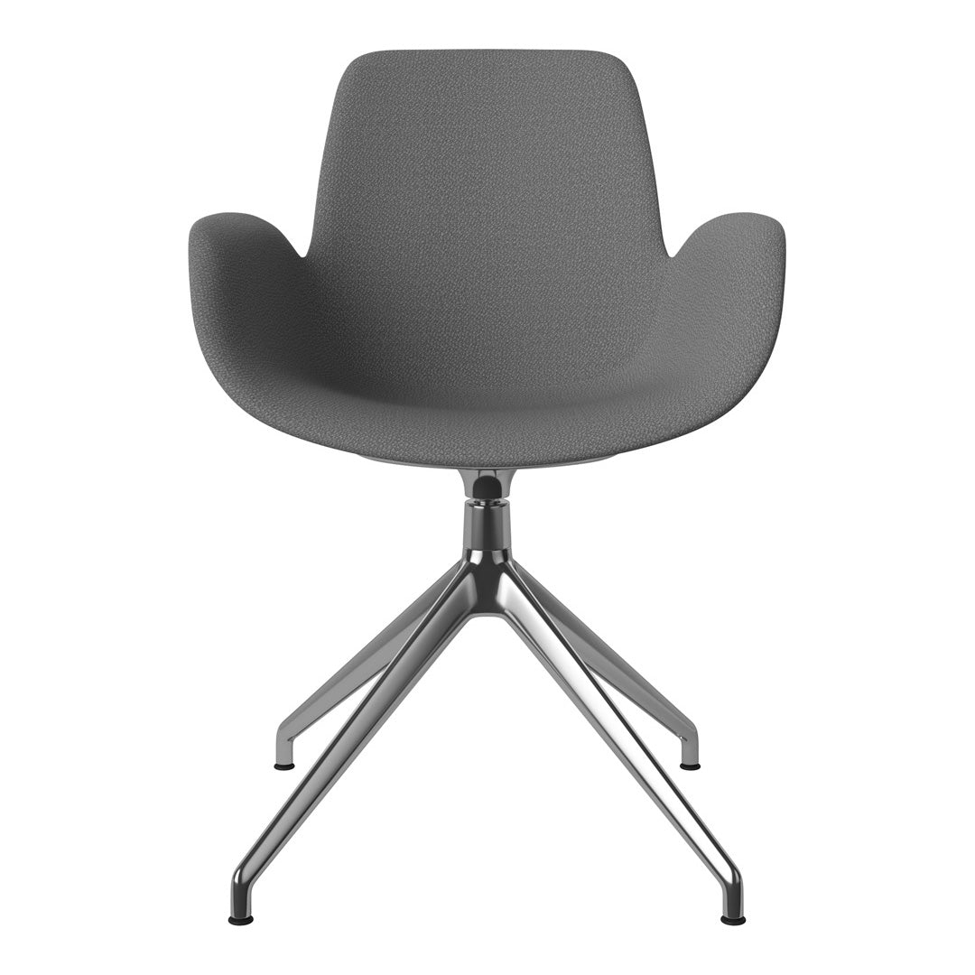 Fauteuil Seed - Rembourré - Piètement 4 branches avec patins - Chrome