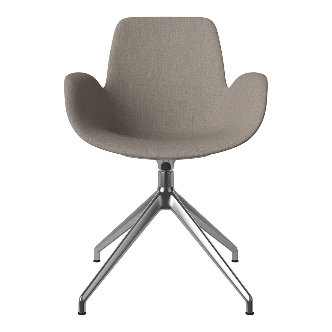 Fauteuil Seed - Rembourré - Piètement 4 branches avec patins - Chrome
