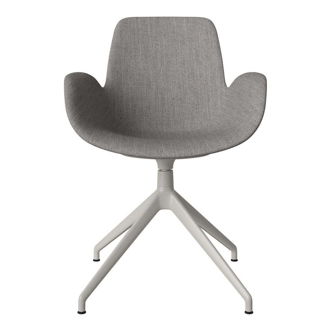 Fauteuil Seed - Rembourré - Piètement 4 branches avec patins - Acier laqué gris